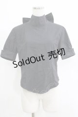 MIHO MATSUDA / タイ付きパフブラウス  黒 H-25-04-27-054-GO-BL-KB-ZH