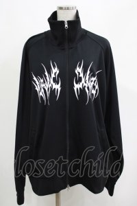 KRY CLOTHING / プリントZIPジャージ  黒 H-25-04-27-055-EL-TO-KB-ZH