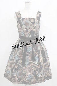 Jane Marple / クイーンアリスゴブランジャンパースカート  ブラック H-25-04-27-007-JM-OP-KB-ZH