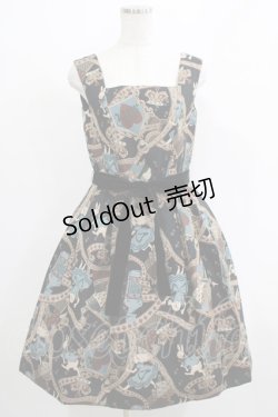 画像1: Jane Marple / クイーンアリスゴブランジャンパースカート  ブラック H-25-04-27-007-JM-OP-KB-ZH