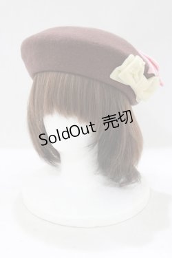 画像1: Emily Temple cute / リボン&ビジューベレー  ブラウン H-25-04-27-073-ET-AC-KB-ZH