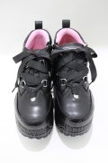 YOSUKE / 厚底スニーカー 23.0 黒 H-25-04-27-074-PU-SH-KB-ZH