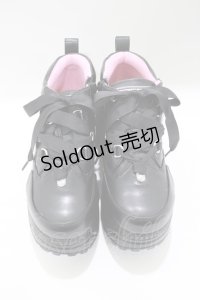 YOSUKE / 厚底スニーカー 23.0 黒 H-25-04-27-074-PU-SH-KB-ZH