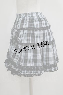 画像2: PUTUMAYO / チェックフリルリボン付スカート  サックス×ブラック H-25-04-27-075-PT-SK-KB-ZH