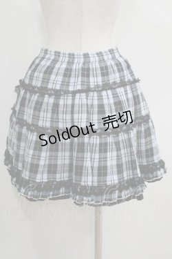 画像3: PUTUMAYO / チェックフリルリボン付スカート  サックス×ブラック H-25-04-27-075-PT-SK-KB-ZH