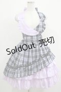 PUTUMAYO / チェック切替ホルターワンピース  ラベンダー H-25-04-27-009-PT-OP-KB-ZH