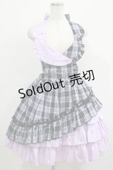 PUTUMAYO / チェック切替ホルターワンピース  ラベンダー H-25-04-27-009-PT-OP-KB-ZH