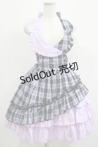 PUTUMAYO / チェック切替ホルターワンピース  ラベンダー H-25-04-27-009-PT-OP-KB-ZH