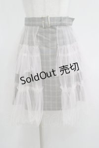 MILK / スワンスカート  チェック×ピンク H-25-08-10-020-ML-SK-KB-ZH