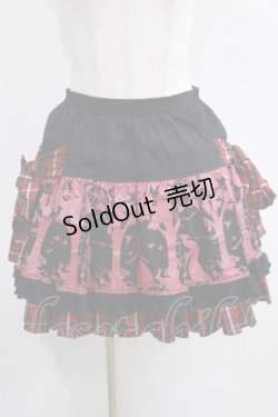 画像1: PUTUMAYO / Snow Whiteリボンスカート  黒×赤 H-25-04-27-024-PT-SK-KB-ZH
