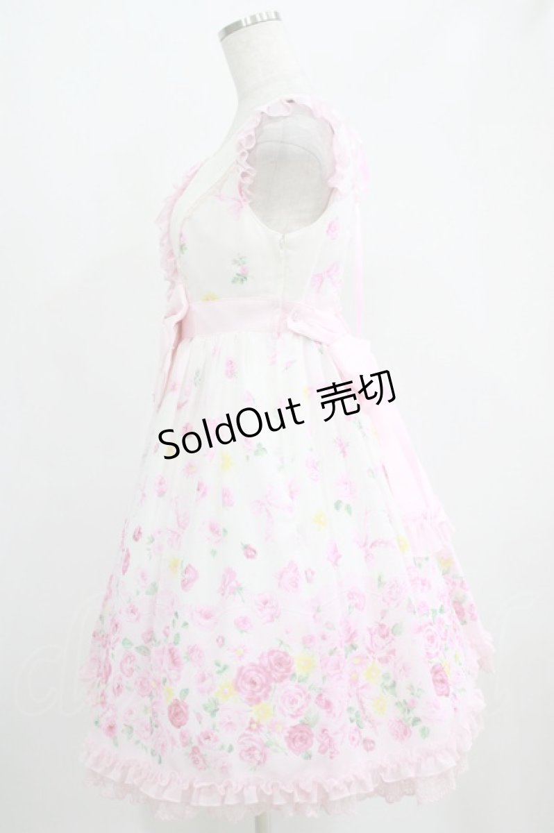 画像2: Angelic Pretty / Powder Roseフリルジャンパースカート Free シロ H-25-04-28-003-AP-OP-NS-ZH (2)
