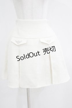 画像1: axes femme POETIQUE / フラップデザインツィードスカート M オフ H-25-04-28-027-AX-SK-NS-ZH