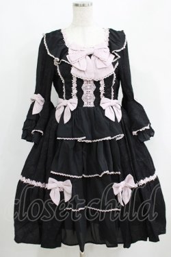 画像1: axes femme kawaii / メアリー姫袖ドレス M ブラック H-25-04-28-028-AX-OP-NS-ZH