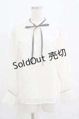 An MILLE / ヨークレースシフォンブラウス Free アイボリー H-25-04-28-033-EL-BL-NS-ZH