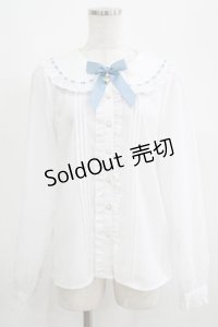 Amavel / はしごレース丸衿ブラウス Free オフ/サックス H-25-04-28-037-CA-BL-NS-ZH