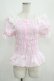 画像1: Angelic Pretty / シャーリングオフショルダーブラウス Free ピンク H-25-04-28-040-AP-BL-NS-ZH (1)
