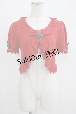 画像1: Angelic Pretty / Wrapping Cherryニットボレロ Free レッド H-25-04-28-042-AP-TO-NS-ZH