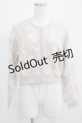 an another angelus / ローズふくれジャガードニットカーディガン Free PINK BEIGE H-25-04-28-043-CA-TO-NS-ZH