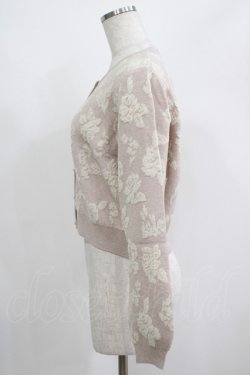 画像2: an another angelus / ローズふくれジャガードニットカーディガン Free PINK BEIGE H-25-04-28-043-CA-TO-NS-ZH