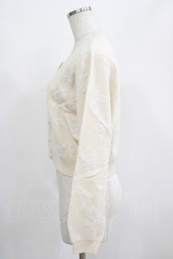 画像2: an another angelus / ローズふくれジャガードニットカーディガン Free IVORY H-25-04-28-044-CA-TO-NS-ZH