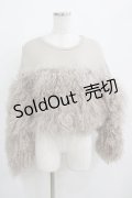 Melt the lady / ファー切替トレーナー Free ベージュ H-25-04-28-047-PU-TO-NS-ZH