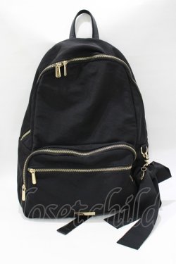 画像2: Maison de FLEUR / 撥水加工ポケットリボンリュック  ブラック H-25-04-28-053-LO-BG-NS-ZH