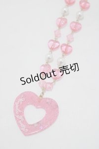 Angelic Pretty / Decoration Heartネックレス  ピンク H-25-04-28-066-AP-AC-NS-ZH