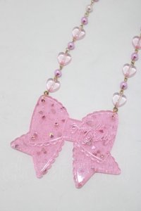 Angelic Pretty / ときめきリボンネックレス  ピンク H-25-04-28-067-AP-AC-NS-ZH