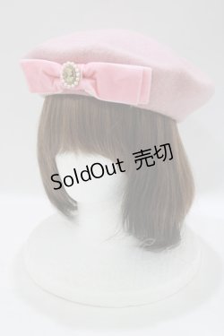 画像1: m petit by misako / AMモチーフリボンベレー  ピンク H-25-04-28-074-LO-AC-NS-ZH