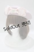 Enchantlic Enchantilly / Cat Earsロゴ刺繍ベレー帽  ピンク H-25-04-28-075-LO-AC-NS-ZH