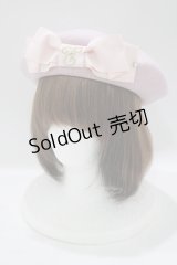 Enchantlic Enchantilly / Cat Earsロゴ刺繍ベレー帽  ピンク H-25-04-28-075-LO-AC-NS-ZH