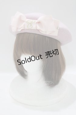 画像1: Enchantlic Enchantilly / Cat Earsロゴ刺繍ベレー帽  ピンク H-25-04-28-075-LO-AC-NS-ZH