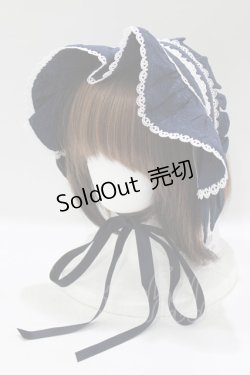 画像1: axes femme kawaii / メアリーハーフボンネット  ネイビー H-25-04-28-076-AX-AC-NS-ZH