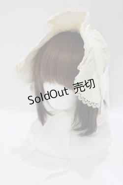 画像1: axes femme kawaii / メアリーハーフボンネット  アイボリ‐ H-25-04-28-078-AX-AC-NS-ZH