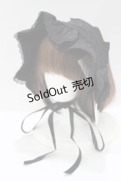 画像1: axes femme kawaii / メアリーハーフボンネット  ブラック H-25-04-28-079-AX-AC-NS-ZH