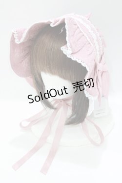 画像1: axes femme kawaii / メアリーハーフボンネット  ピンク H-25-04-28-080-AX-AC-NS-ZH