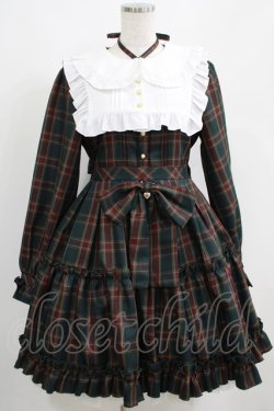 画像1: Amavel / Dolly Holidayチェックティアードワンピース（ミドル丈） Free グリーン H-25-04-28-012-CA-OP-NS-ZH