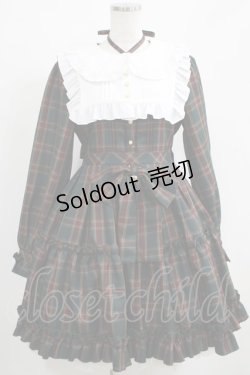 画像1: Amavel / Dolly Holidayチェックティアードワンピース（ミドル丈） Free グリーン H-25-04-28-012-CA-OP-NS-ZH