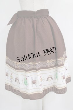 画像3: axes femme kawaii / レトロ喫茶ベルト付スカート M ブラウン H-25-04-28-017-AX-SK-NS-ZH