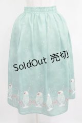 axes femme / クリームソーダ柄スカート M グリーン H-25-04-28-018-AX-SK-NS-ZH