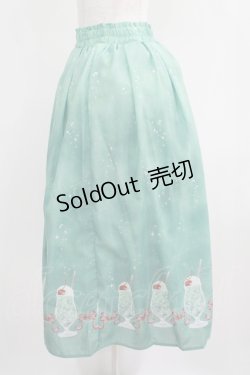 画像2: axes femme / クリームソーダ柄スカート M グリーン H-25-04-28-018-AX-SK-NS-ZH