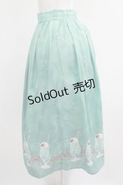 画像2: axes femme / クリームソーダ柄スカート M グリーン H-25-04-28-019-AX-SK-NS-ZH