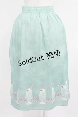 画像3: axes femme / クリームソーダ柄スカート M グリーン H-25-04-28-019-AX-SK-NS-ZH