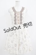 axes femme / フレーム柄ワンピース M オフ H-25-04-28-023-AX-OP-NS-ZH