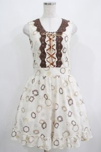 axes femme / フレーム柄ワンピース M オフ H-25-04-28-023-AX-OP-NS-ZH