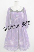 6％DOKIDOKI / シフォンワンピース Free パープル H-25-04-28-024-LO-OP-NS-ZH