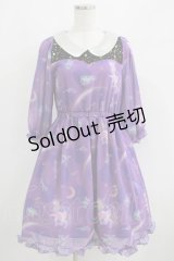 6％DOKIDOKI / シフォンワンピース Free パープル H-25-04-28-024-LO-OP-NS-ZH