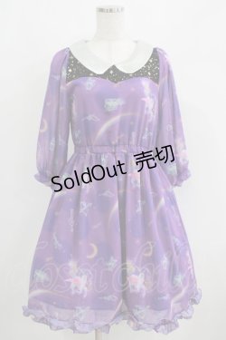 画像1: 6％DOKIDOKI / シフォンワンピース Free パープル H-25-04-28-024-LO-OP-NS-ZH