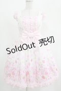 Angelic Pretty / Powder Roseフリルジャンパースカート Free シロ H-25-04-28-003-AP-OP-NS-ZH