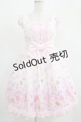 Angelic Pretty / Powder Roseフリルジャンパースカート Free シロ H-25-04-28-003-AP-OP-NS-ZH